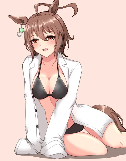 実験付き合うからタキオンにえっちぃぽーずして欲しい願望はある。#アグネスタキオン#ウマ娘 