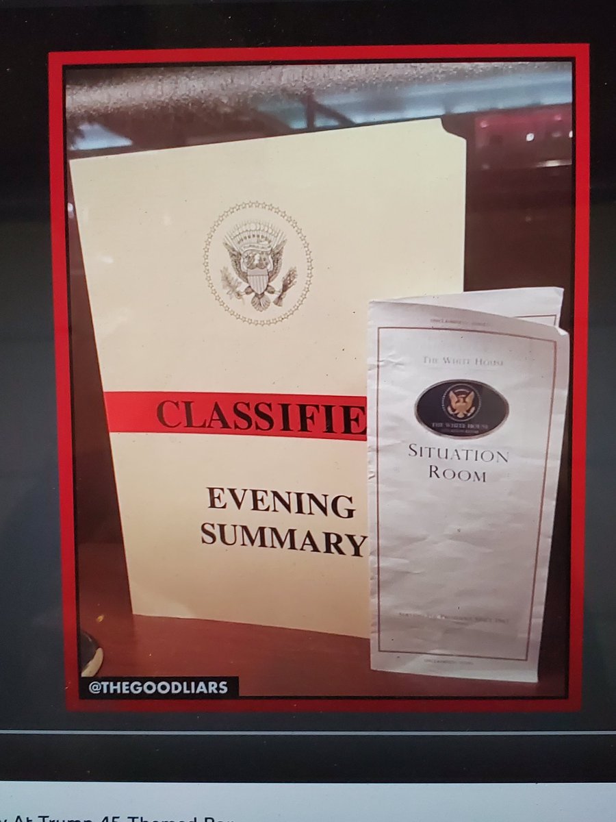 Why is this in the bar in Trump Tower? 🤔 #MarALagoRaid #whydidhetakethedocs #Wherearethefiles