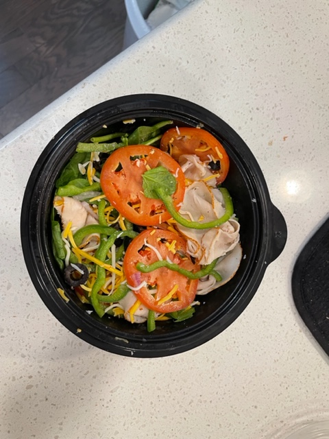 RennerMrs's tweet photo. Subway: You need to up your game. The picture on the left is my $10 salad - seriously? This is what $10 gets me???  The picture on the right is what is posted on your web site. I  NEVER received one like this - very disappointed.  Fix it! @SUBWAY @poorservice https://t.co/89O18jWYM2