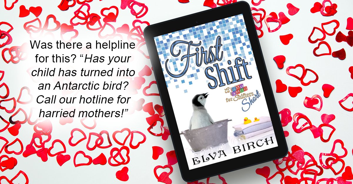 elvabirch's tweet photo. A new short story in the Day Care for Shifters series! Quick, hilarious, and full of heart. Chloe has a whole new set of problems when her son turns into a baby penguin... https://t.co/9v8uEaiEDf #pnr #shifterromance #indieauthors https://t.co/qVVrPdGw4s
