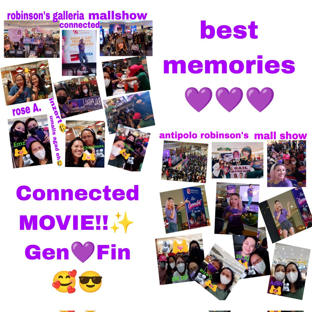 ALablab88's tweet photo. " We do not remember the days, but rather the moments"👍
Re-post!!🤪 to pinned D 7events😍
#Connected movie 5 mall shows..
  + Premiere Night 
  + Fans event. (mga Alien🤣 ng RG)
 👉 tagumpay ang plano in inday!😂
  ILYA  GenFin/BanaNas/PechPie😍 https://t.co/Lg3ASg68UN