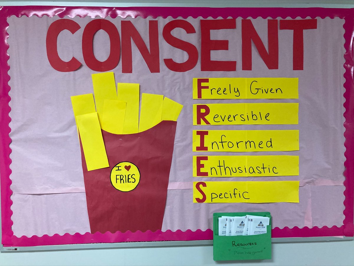 juniataspot's tweet photo. Who loves FRIES? We do!

Remember FRIES when it comes to consent:

Freely given
Reversible
Informed
Enthusiastic
Specific

#cultureofconsent #livethegreendot #supportsurvivors #reclaimredzones #itsonus https://t.co/FZ1QgQyP6I