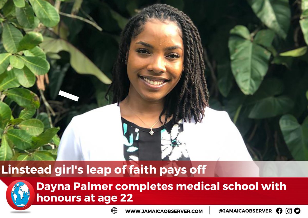 JamaicaObserver's tweet photo. Dayna Palmer took a leap of faith when she applied for The University of the West Indies (UWI) Open Scholarship as a young girl attending Immaculate Conception High School in St Andrew. https://t.co/868EiVkjAp https://t.co/tnvbSrE8c3