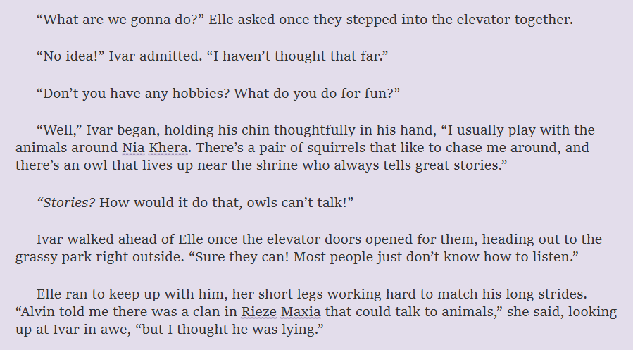 wickedlupin's tweet photo. my #toxweek2022 day 3 fic isn't quite finished, but i hope to post it by the end of the week! for now, here's a snippet from my wip! elle and ivar spend a chaotic day together in trigleph 😌 https://t.co/e4Pf6lCXg3