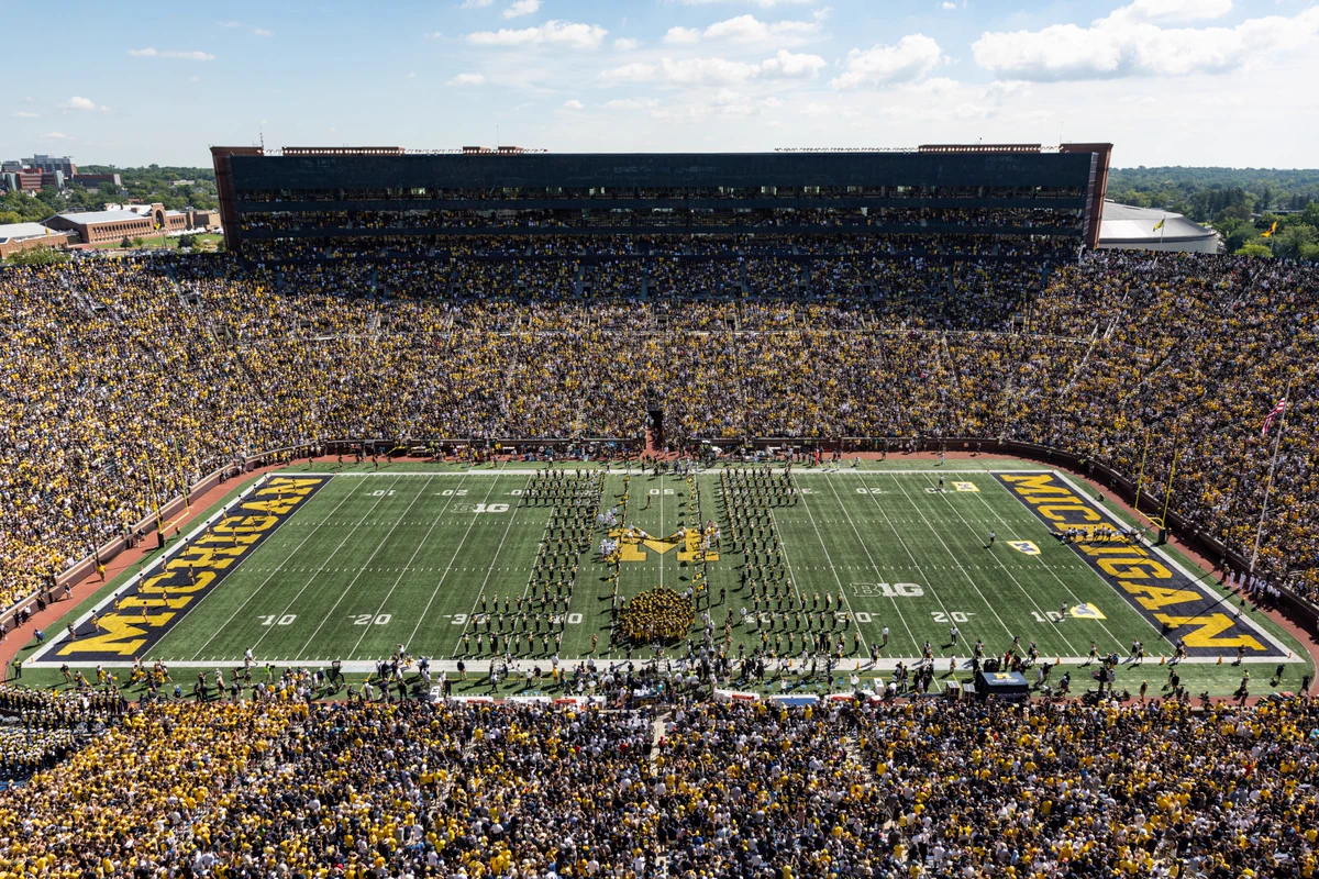 View of Michigan Stadium from the press box