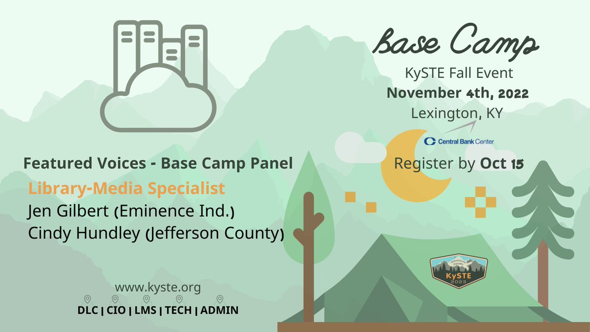 KASTk12 (@kastk12) on Twitter photo ATTN: Kentucky Library Media Specialists ..Registration Open Now! KySTE Fall Base Camp 2022. We're very excited for these featured leaders at the Base Camp Panel Nov. 4th AM Session! Leader voices from K12 #KYEDTech #KYDLC #KYLChat #KYAdmin <a href="/P3KyKDE/">P3 Principal Team</a> More announcements coming ...! ATTN: Kentucky Library Media Specialists ..Registration Open Now! KySTE Fall Base Camp 2022. We're very excited for these featured leaders at the Base Camp Panel Nov. 4th AM Session! Leader voices from K12 #KYEDTech #KYDLC #KYLChat #KYAdmin <a href="/P3KyKDE/">P3 Principal Team</a> More announcements coming ...!