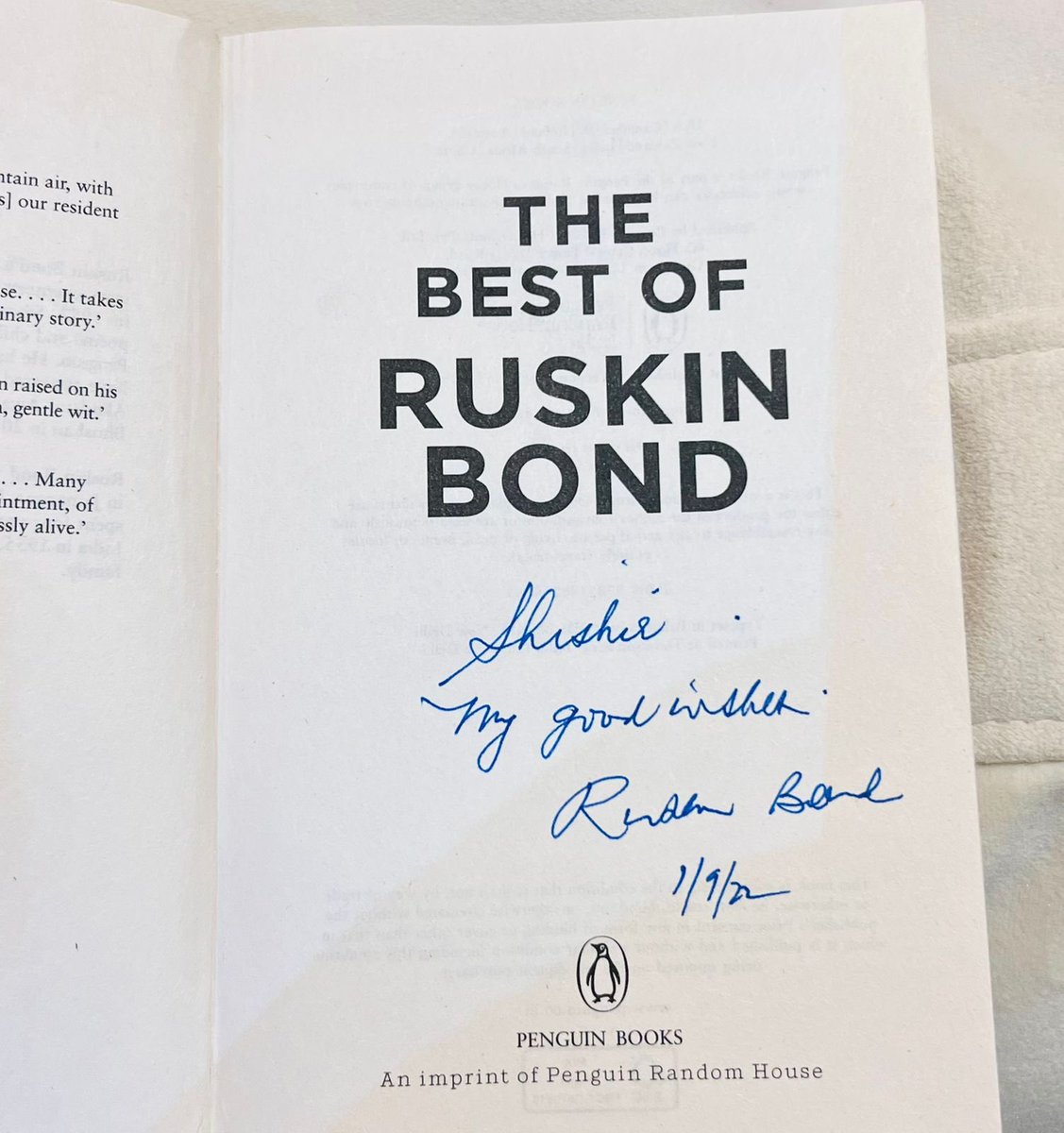 It’s an honour sir.
@RealRuskinBond