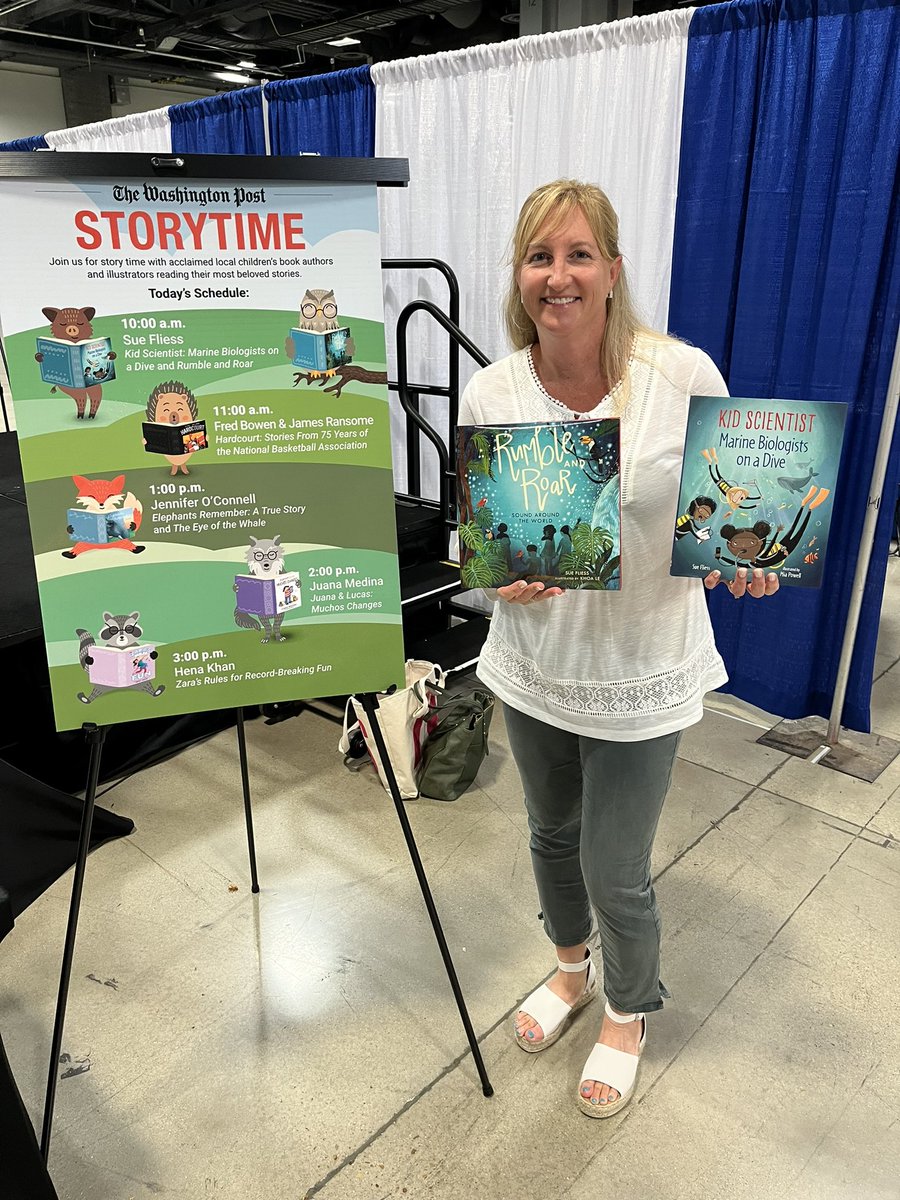 Spent the morning in the @washingtonpost booth at #NatBookFest in DC reading and book talking and listening to whale songs 🐋 with the kiddos. Go check out the other authors presenting there today if you can! @AlbertWhitman @LernerBooks @BOOKGUILDDC