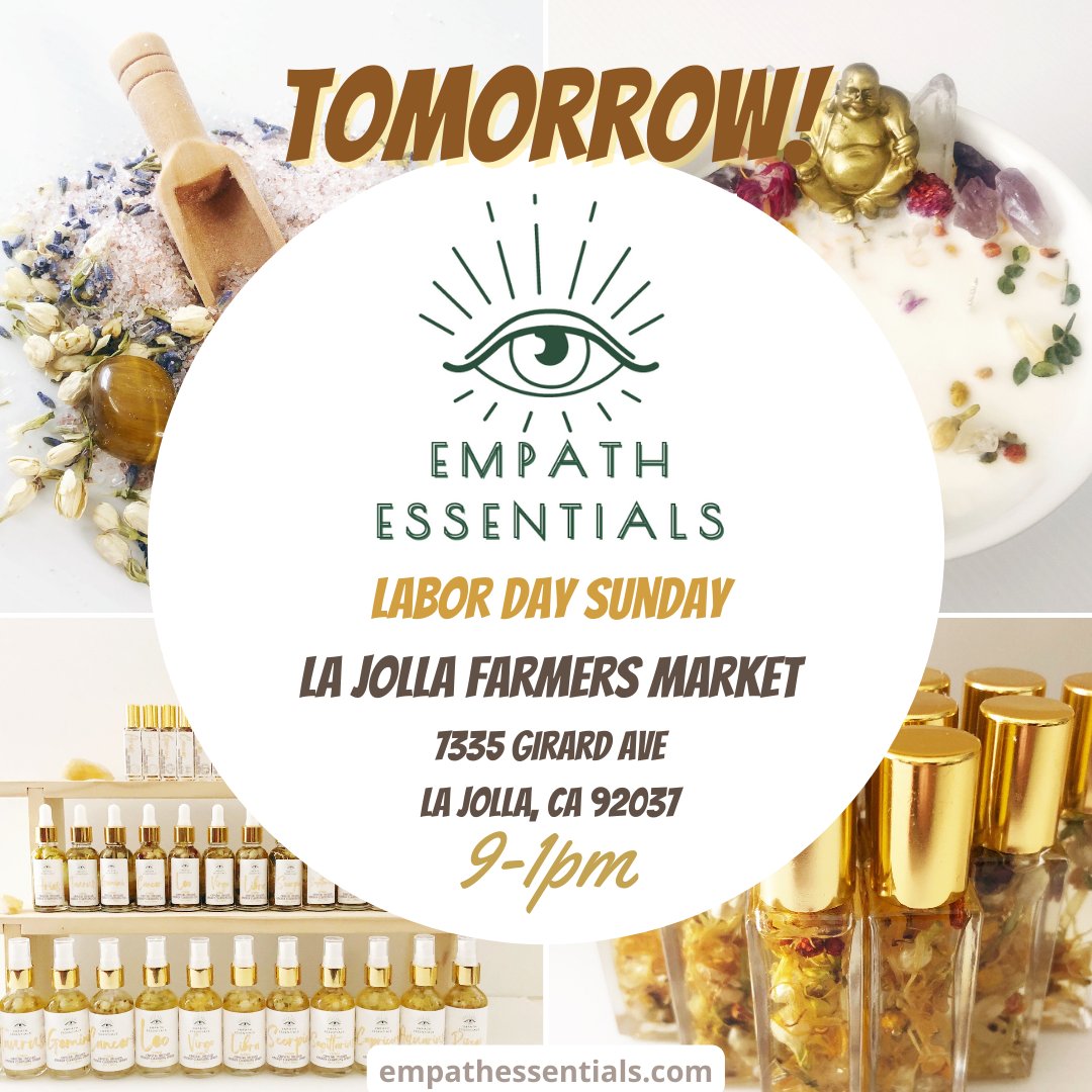 Tomorrow 9/4 come say hi at the @lajollaopenairemarket - from 9am to 1pm we will have special deals only available at these markets and I heard there's a stand that has Mexican Avocado Toast which I am dying to try. Come visit!