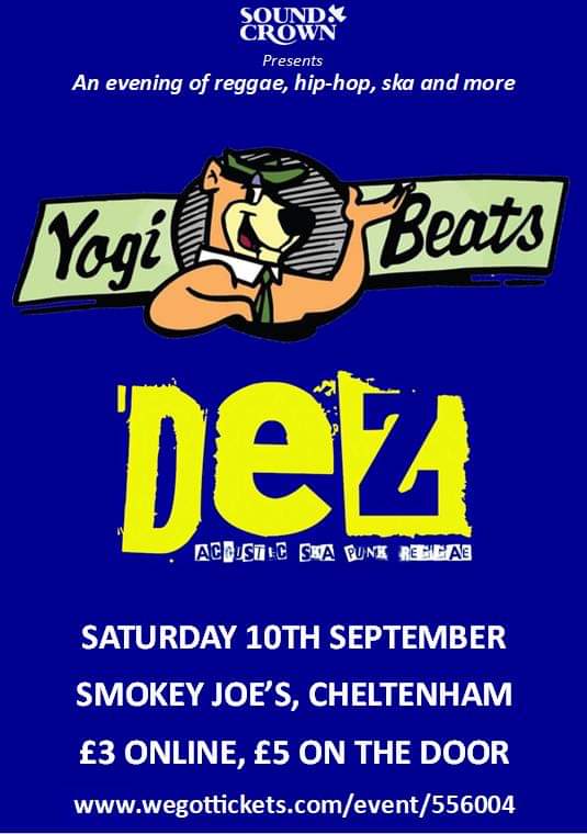 SoundCrownPromo's tweet photo. Get ready for a brilliant evening of reggae, hip-hop, ska and more at @SmokeyJoesChelt on 10th September! 🎵
Tickets just £3 when bought online, £5 on the door. Get your tickets now!
https://t.co/ABZZvdyuWr

**DUBVOCALIZA GIG TO BE REARRANGED, REFUNDS AVAILABLE** https://t.co/nnt6vJjp4F