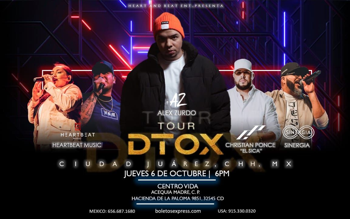 eyccristianos's tweet photo. @AlexZurdoMusic en #CiudadJuarez, #chihuahua, #mexico | 6 Octubre 2022 en #CentroVida
#ElSica #HeartBeatMusic @SinergiaMusicOf 
@heartandbeat #TOURDTOX #conciertocristiano #conciertomexico
Más información: https://t.co/liMP1d93SF https://t.co/AunIxLQGJe