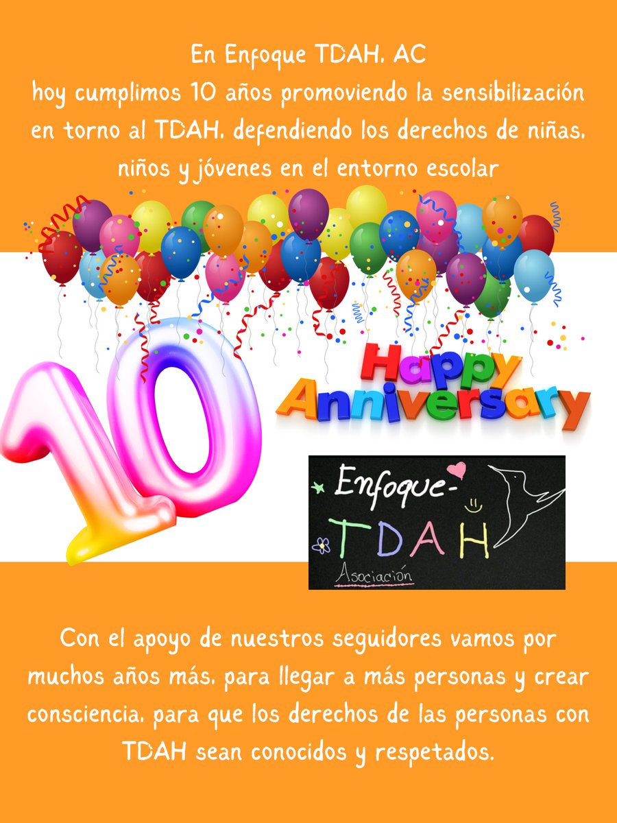 #TDAH #neurodiversidad #10aniversario #EnfoqueTDAH