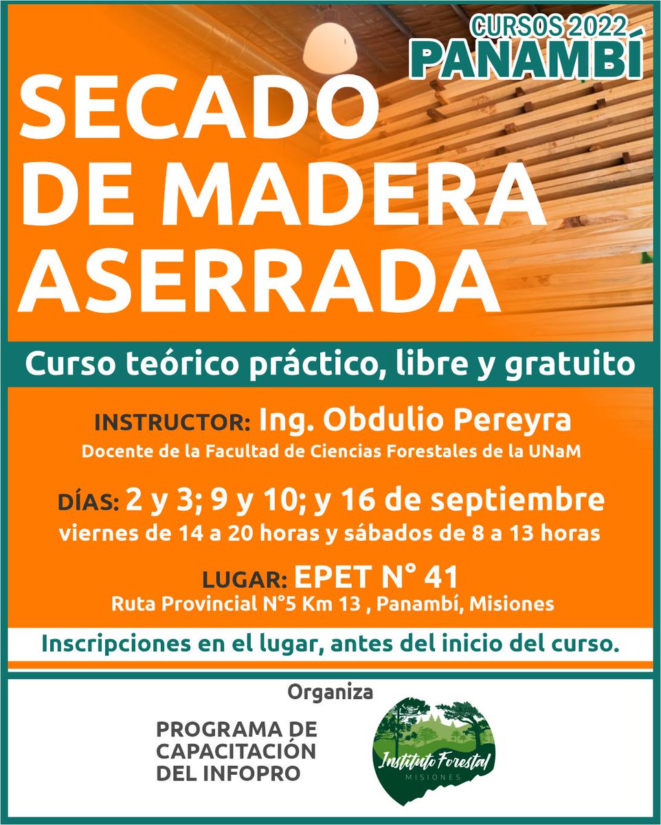 InFoProMisiones's tweet image. Iniciamos el curso de secado en la localidad de Panambí con la asistencia de trabajadores, empresarios de la zona y estudiantes en los últimos años de su formación técnica vinculada a la industrialización de la madera y muebles. #Infopro #Cursos2022