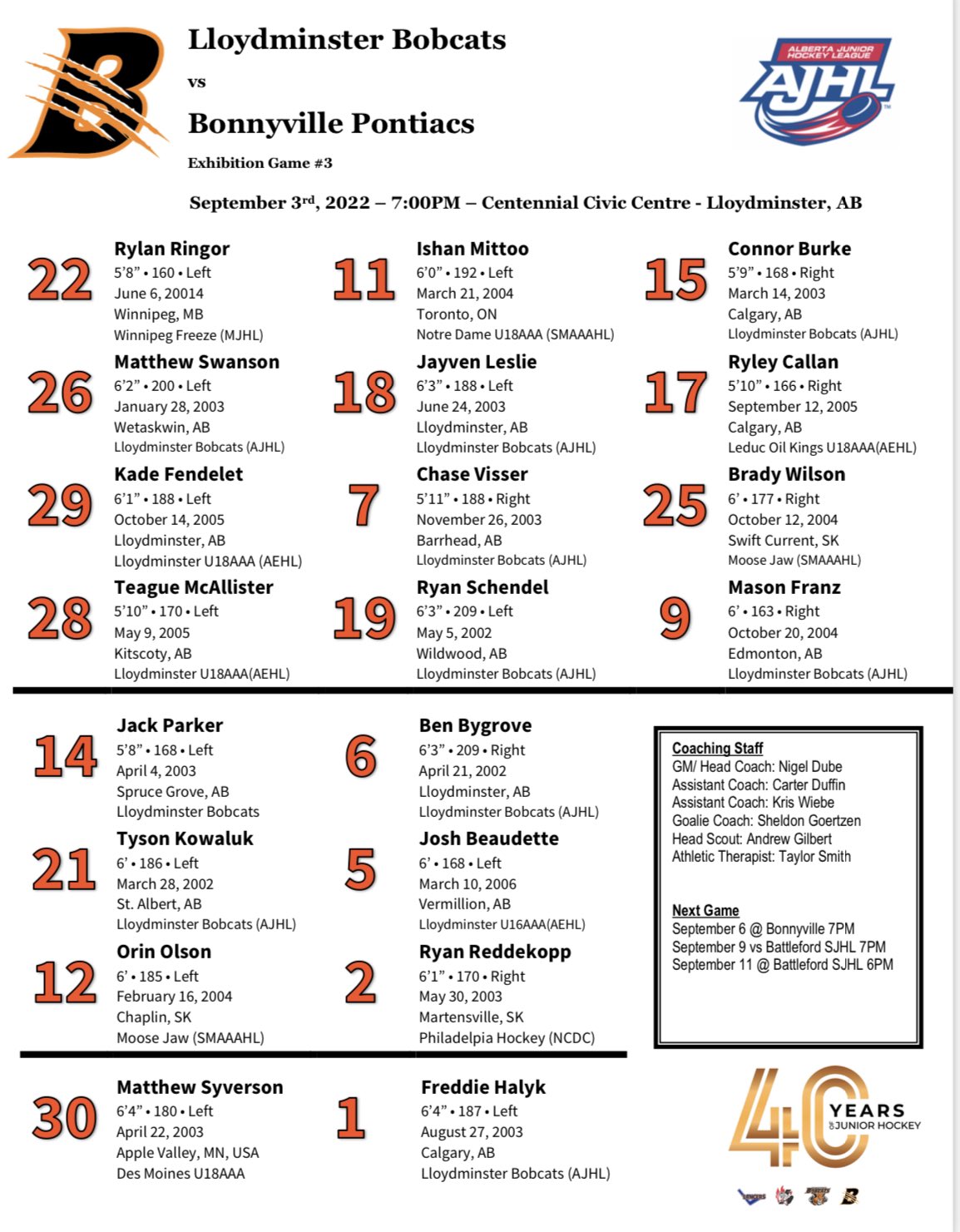 Bobcats Hockey on Twitter "Here is a look at the lineup for tonight’s