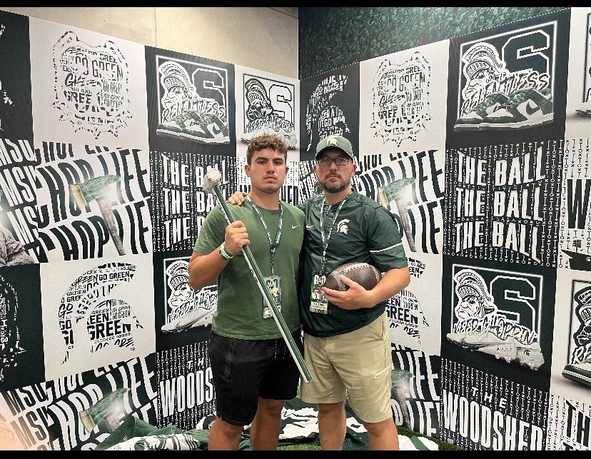 CavanaughDiton's tweet photo. Had a great time last night @MSU_Football 
Great win and even better atmosphere to be part of. Can’t wait to get back on campus!! Thanks for the invite @ScottieHazelton @CoachGebhardt @Coach_mtucker @CoachEls_MSU @CoachHawk_5 @ClarkstonWolves @GregJones5353 @AllenTrieu #GoGreen https://t.co/9KMmbN85nq