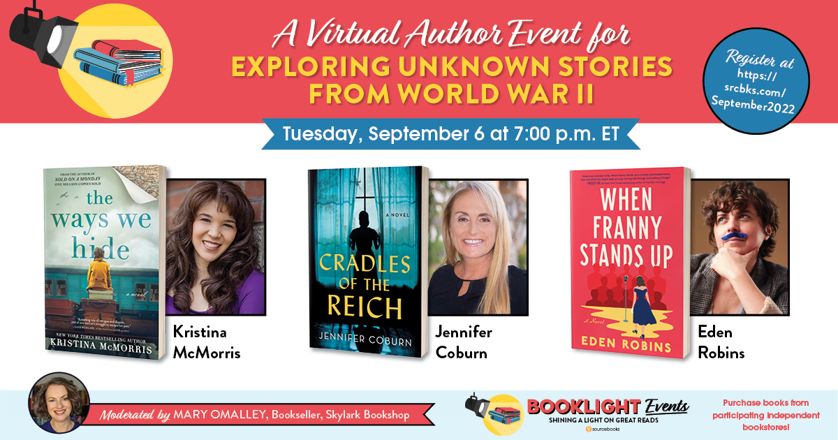 Who's ready for some amazing new releases this Fall! thanks to <a href="/sbkslandmark/">Bookmarked for Book Clubs</a>, Tuesday at 4pm PT you have the chance to hear local author <a href="/KrisMcmorris/">Kristina McMorris</a>, along with <a href="/JenniferCoburn/">Jennifer Coburn</a>, @edenrobins about their upcoming releases! 

Register today at:  srcbks.com/September2022
