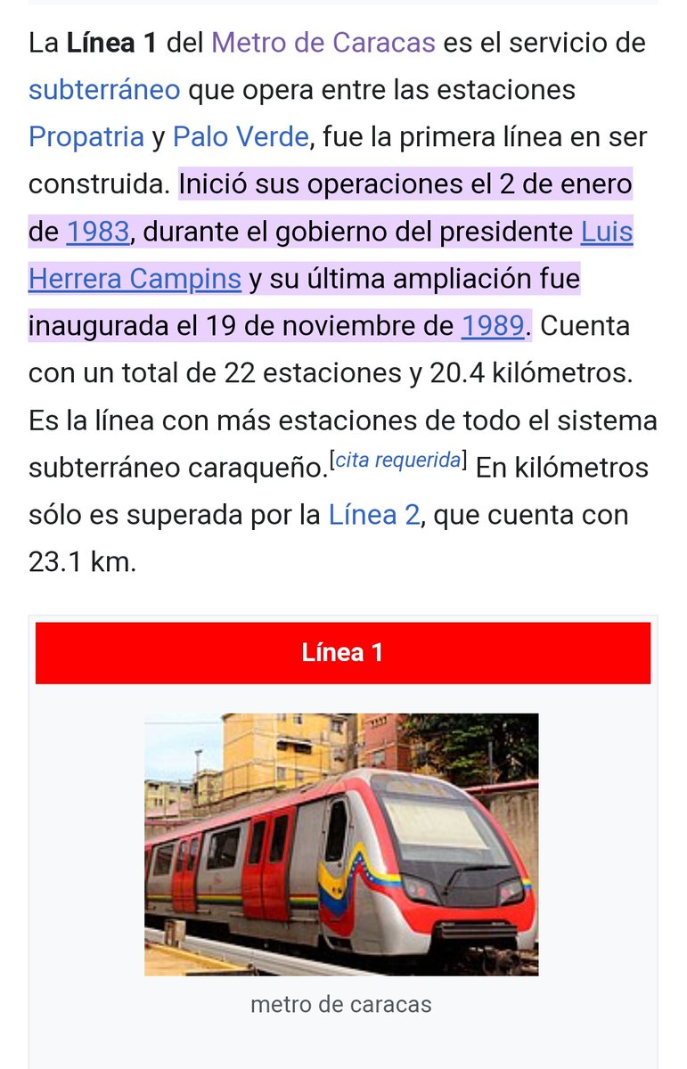 almachete111's tweet photo. @EpicuroDeSamos_ Si claro, pero es que el metro de Caracas se fundo en 1983, mucho antes que el "comunismo" en Venezuela https://t.co/YzTvu6bLht