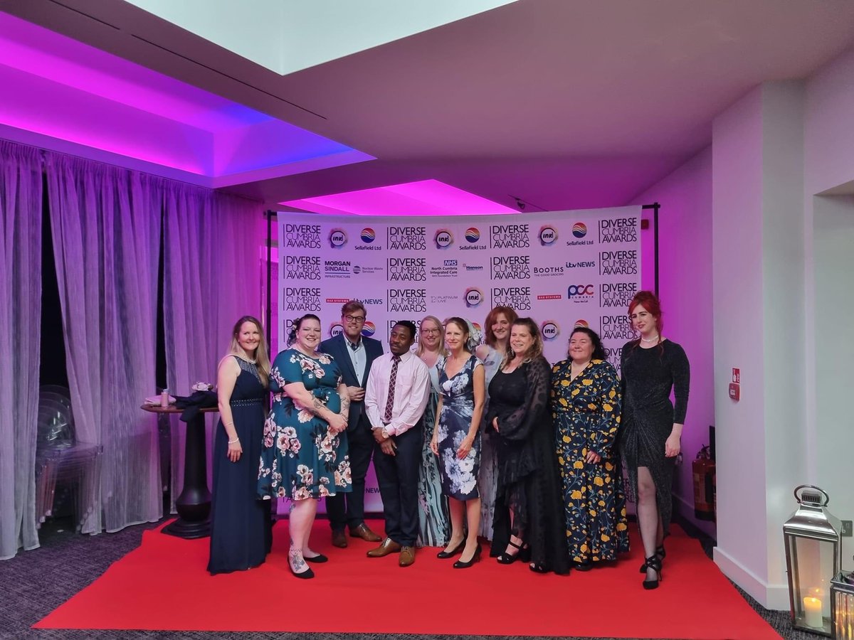 NCICNHS's tweet photo. We’ve had a great night @DiverseCumbria awards this evening.  We were shortlisted in 2 awards and presented positive role model to the inspirational Matthew Thicke. No winners but very proud of everything we are doing to make #teamncic more inclusive. Well done to all the winners https://t.co/pLVe1CwxiY