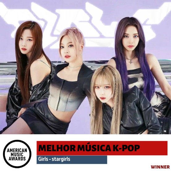 RollingHallu's tweet photo. 🏆 | AMERICAN MUSIC AWARDS

MELHOR MÚSICA K-POP 

Girls by @YGHLLC https://t.co/iXREQUp2gh