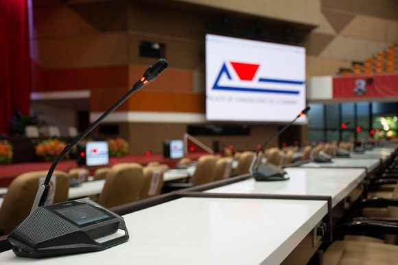 Muchas felicidades a los trabajadores del Palacio de las Convenciones <a href="/palacio_cuba/">Palacio de Convenciones de La Habana, Cuba</a> en el aniversario 43 de su fundación.
Continúen prestando servicio con la calidad que los caracteriza, y los hace merecedores de ser la sede de importantes eventos que se realizan en nuestro país.