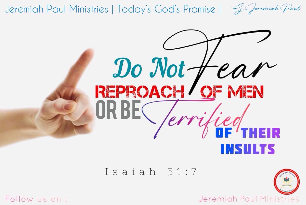Jpmininstries's tweet image. Fear Not | Sunday’s Special God’s Promise | Isaiah 52:7 | 4/9/22 | Jeremiah Paul Ministries
#WordofGod #BiblewordToday #creativethings #todaypromiseintelugu
#bible #bibleverses #TodaysGodPromise #jesuswords #jesuspromise #GodWords #JeremiahPaulMinistries