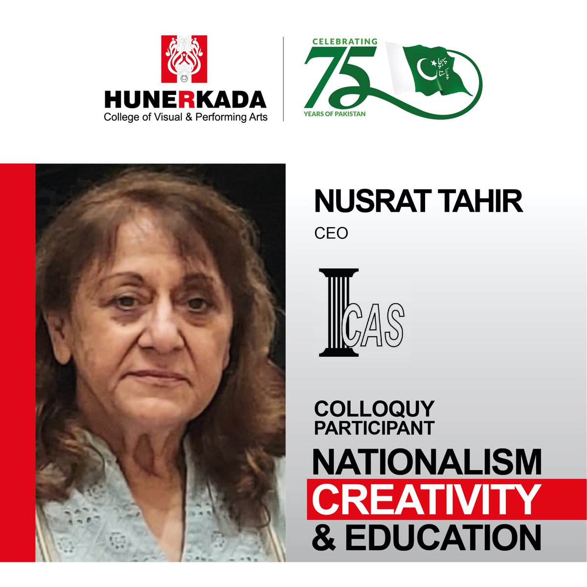 PehchanPak's tweet photo. Meet our Colloquy Participant β Nusrat Tahir
#Hunerkada #PehchanPakistan #Nationalism #Creativity #Education #InclusiveCollaboration #InclusiveEducation https://t.co/K1bUa4IuSV