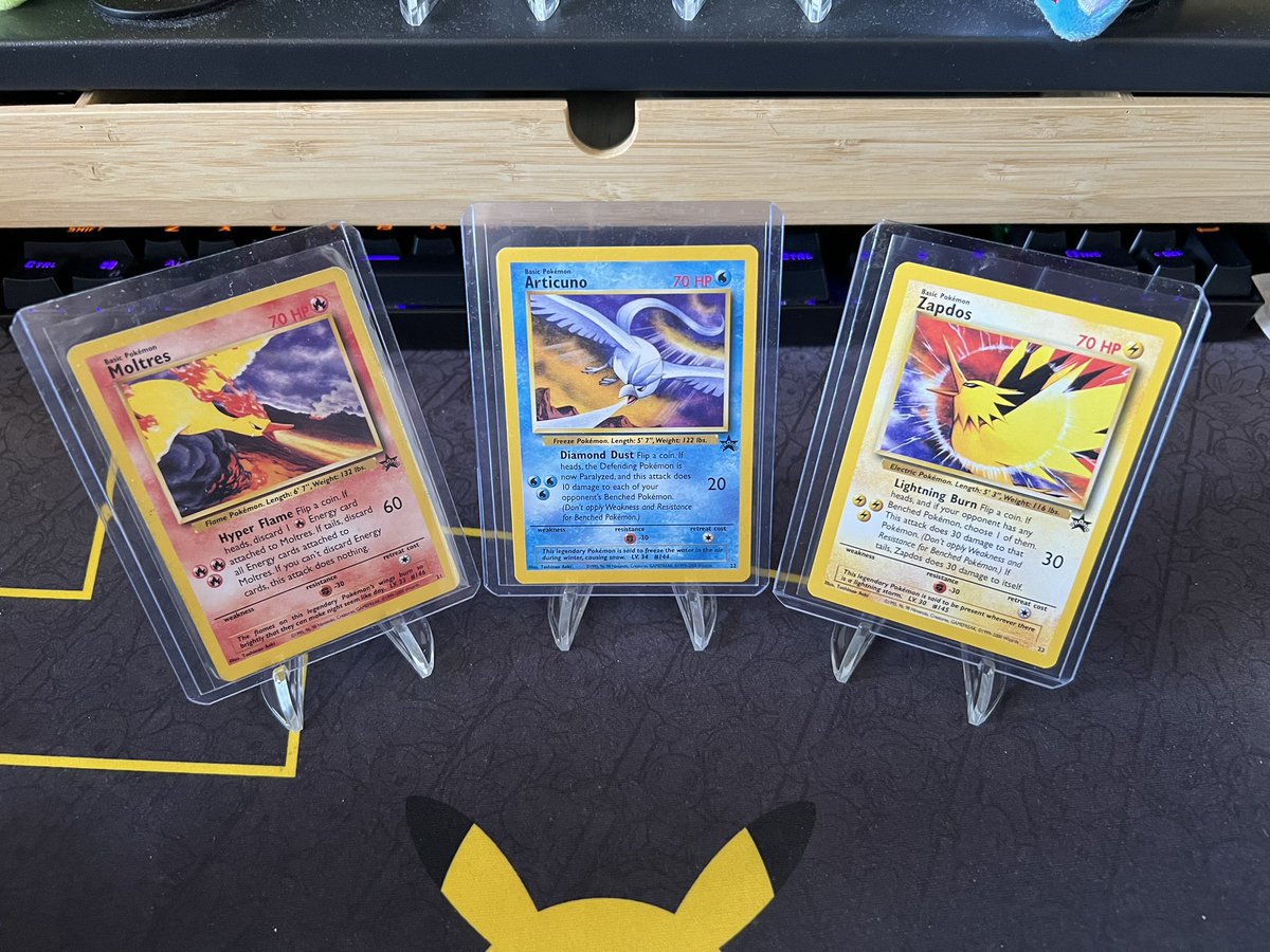 jat_93's tweet photo. Oh hi! In anticipation of Vintage Streamathon II with @gymleadergelly, @pokepair_ and @JavizGaming, I’m giving away a set of vintage birds! 

To win:
- Follow me on Twitter
- RT

Optional: Comment your favorite bird! 

See you tomorrow at 12pm EST! https://t.co/GiNDkkdg0m