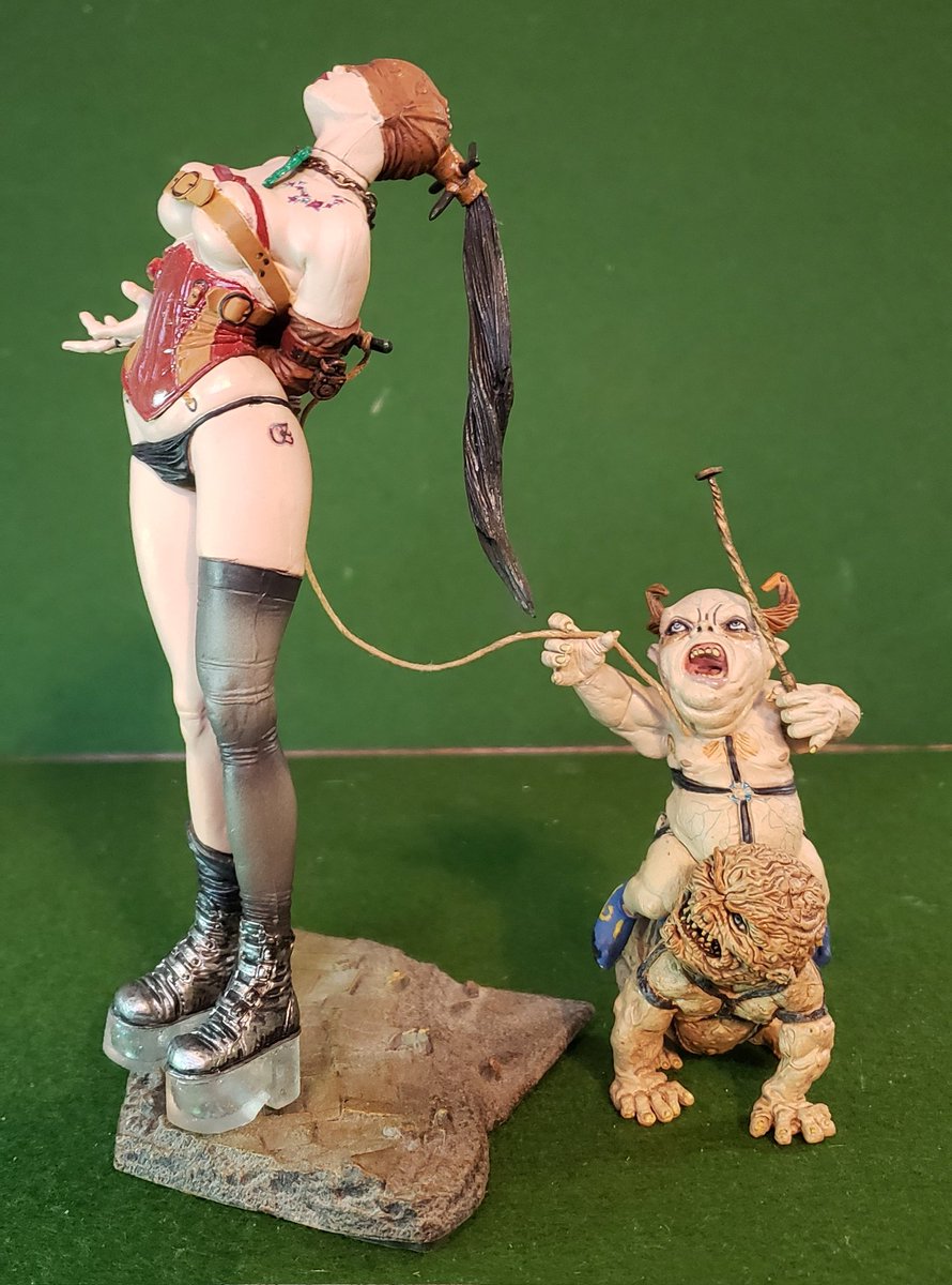 prop_maker_uk's tweet photo. ...I'm lucky enough to have the full set of Twisted Land of Oz. Here's the rest of the collection, The Wizard, Dorothy, Toto, Flying Monkeys and Munchkins. A great set, but so easily broken, I really need to create a display for this lot. https://t.co/bj23vs0mjl