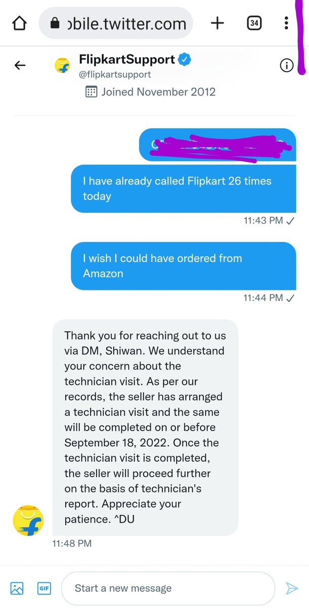 ShiwanCH's tweet photo. Lol again this is the response I don't understand why do I have to wait till 18th if @amazonIN can do it in 7days why don't u people @Flipkart is a fraud big fraud they treat coustomers as slaves. 1.5 months and counting https://t.co/gBst8xkvoQ