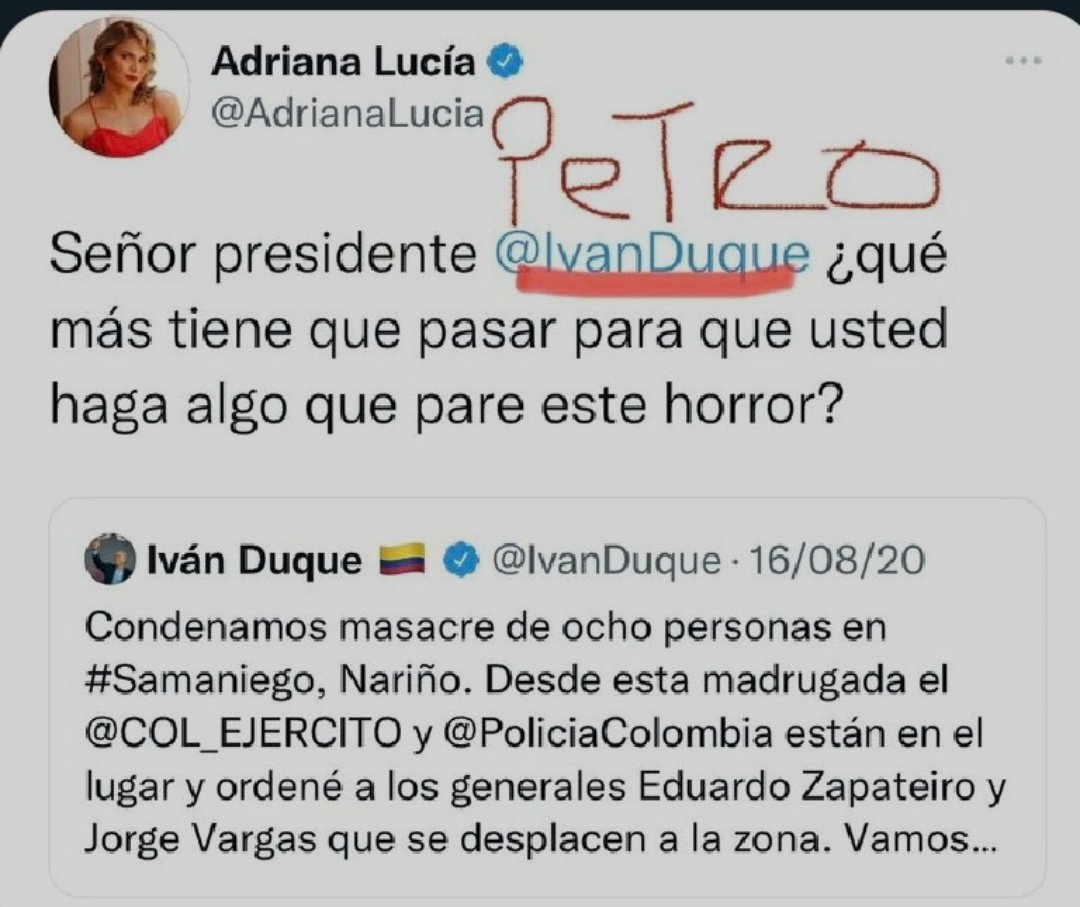 acosbry's tweet photo. @AdrianaLucia , aquí le manda a decir,  para cuando la paz https://t.co/aXDvhCZKEX