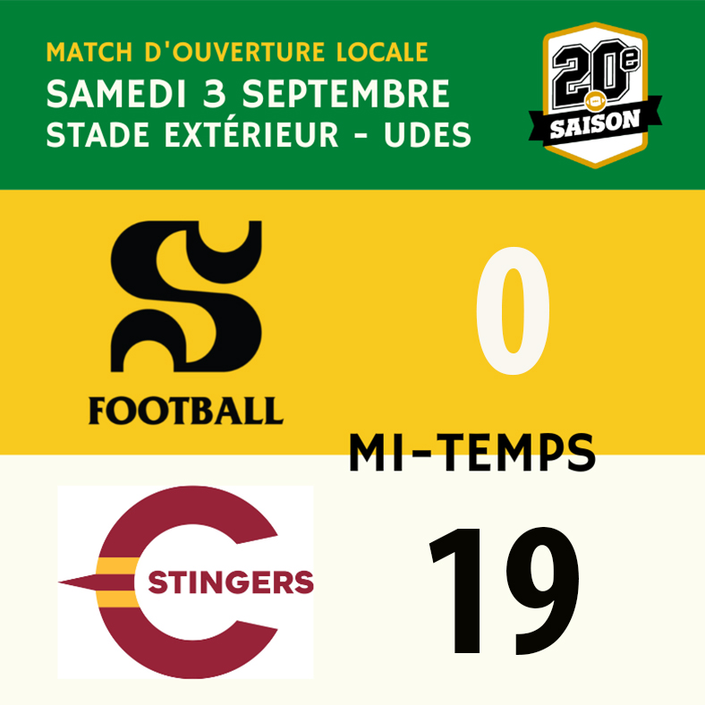 VertetOr's tweet photo. C’est la mi-temps au stade de l’UdeS après deux quarts de jeu et le #VertetOr tire de l’arrière face aux Stingers de Concordia. Encore beaucoup du temps pour faire des ajustements, réduire les pénalités et se replacer dans ce match. #GoVertetOr https://t.co/vszlKD6A1K
