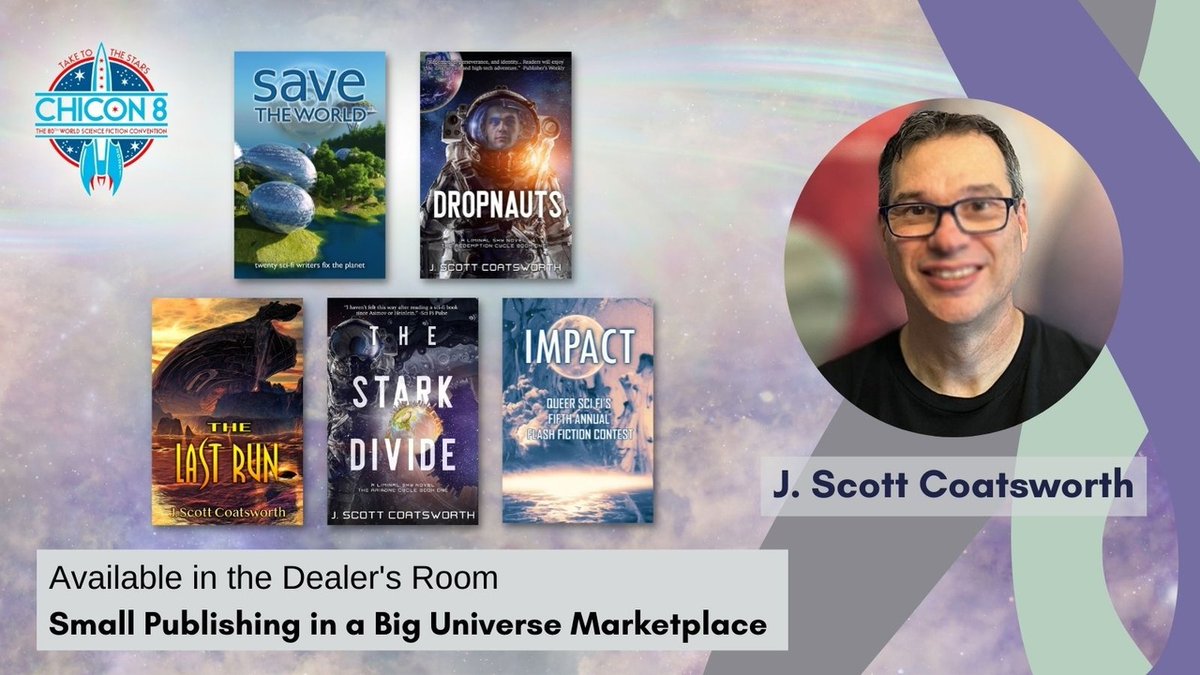 Have you stopped by the <a href="/spbu_podcast/">Small Publishing in a Big Universe</a>  Marketplace table, yet? You'll find a great selection, including works from <a href="/jscoatsworth/">J. Scott Coatsworth</a>. Come check us out!

<a href="/chicagoworldcon/">Chicago Worldcon</a> 
#Worldcon2022
#ChiCon
#ChicCon8