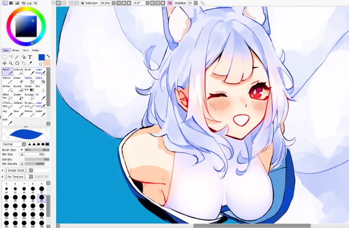 Wip of the sweetest mama alive I'm so glad to know someone who also uses dolce &amp; gabbana light blue!! Its so frEsh (ノ'ヮ`)ノ*: ・゜#HunBunDay #DrawKosaka 