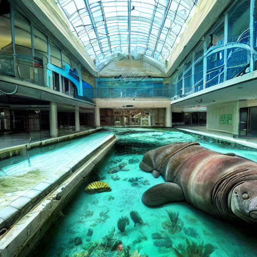 ai_curio_bot's tweet photo. underwater abandoned mall with hybrid manatee people https://t.co/0vwrRvKxAy