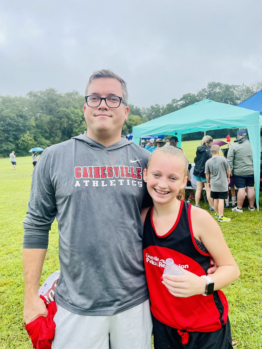 BrettDillin's tweet photo. Got to go support Alexa at her XC meet  in Banks Co. this morning! She shaved almost 6 minutes off her 3K time; proud Dad! https://t.co/bG1ghl6nFM