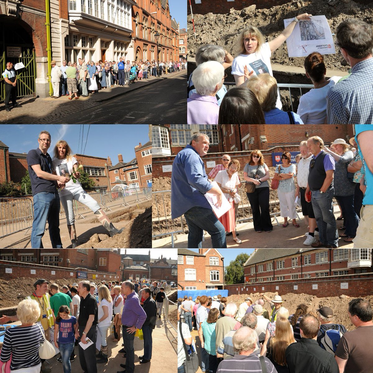 ON THIS DAY a public open day was held at the dig site. Thousands of people queued around the block, eager to learn more about the excavation. We had to keep one thing secret! #RichardIIITenYearsOn #Leicester @uniofleicester @ArchAncHistLeic