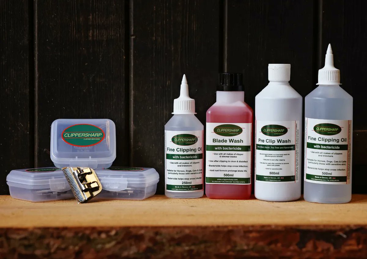 Clippersharp's tweet photo. A little bit of preparation beforehand, will ensure clipping can be carried without too many problems 🫣  Check out all your clipping kit before you start and ensure you have adequate clipper oil to hand! ✂️

Shop clipping accessories here: https://t.co/X8vQQGYIMw https://t.co/clpdZI2i0Q