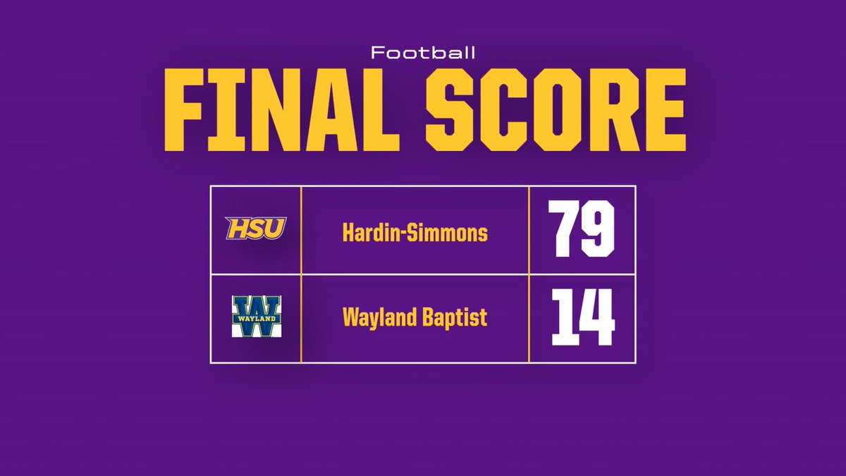 HSUAthletics's tweet photo. The Cowboys open the 2022 season with a 79-14 win over Wayland Baptist. #LND https://t.co/bT2BNG9aNe