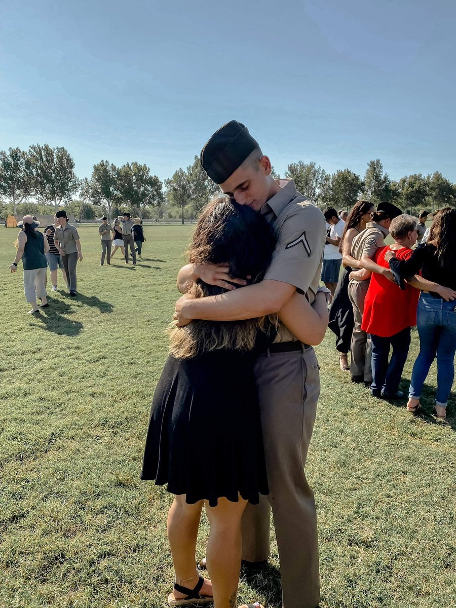 SatxJosh's tweet photo. It was a long and hard journey but I made it and became a soldier and I wanna thank @anissa_alva so much for sticking it through with me the whole way, I love you forever baby❤️ https://t.co/UEOC7IU1TC