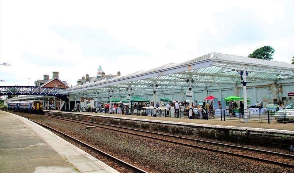 Dumfries Farmers' Market tomorrow September Sunday 4th at Dumfries Railway Station 10.30am to 2.30pm. Whatever the weather we have a full selection of producers and makers undercover of the Victorian Pavilion roof on Platform 1.