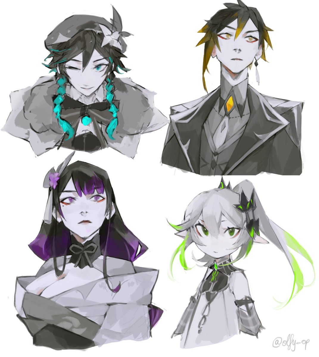 Archons✨
#Nahida #Kusanali #RaidenShogun #Venti #Zhongli #GenshinImpact #Genshinfanart