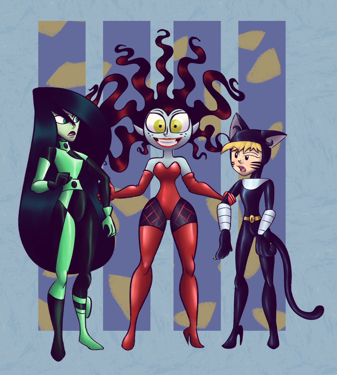 Thorkam1's tweet photo. #Shego , #sedusa y #katnappe xd pienso en un comic. #art #artist #love #drawing #artwork #instagram #painting #fashion #artistsoninstagram #beautiful #illustration #digitalart #design #picoftheday #photo #bhfyp #sketch #style #arte https://t.co/KmXUVaMtJ7