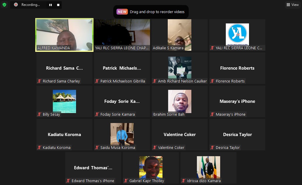 YaliRLCAlumnisl's tweet photo. Participants from our Political Discourse 
“On the Youth Involvement in governance: the way forward”.

On behalf of YALI Sierra Leone Chapter we say thank you to everyone that participated in the Political Discourse, we truly appreciate your time. https://t.co/x56DHpmAXP