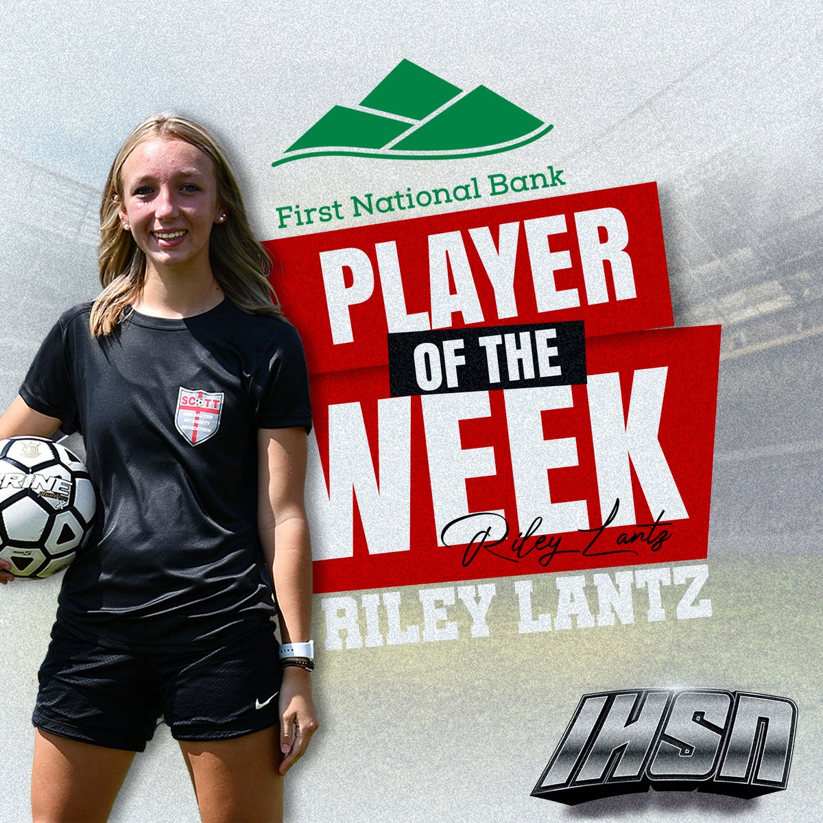 IHVarsity's tweet photo. @aliyahbdouglas @rileylantz_ .@rileylantz_ played an exceptional defensive game in Scott High's 3-1 loss to CAK on Tuesday. #FNBMVP #POTW https://t.co/VasTkpboZY