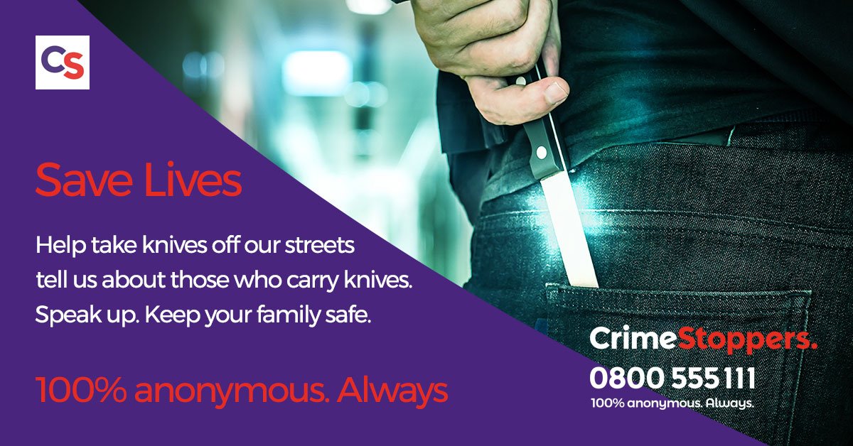 Your information could save a life, and you don't even have to speak to police. If you know about a crime that has been committed, or may be committed in the future, contact independent charity @CrimestoppersUK They won't ask your name or record or trace your call.