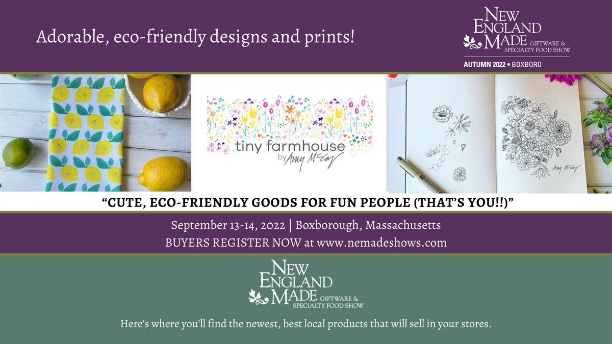 NEmadeshows's tweet photo. Don't miss Tiny Farmhouse &amp; their stunning gifts on September 13-14, 2022 at this years New England Made Giftware &amp; Specialty Food Show in Boxborough, Massachusetts. For more information visit https://t.co/WZeWmFwz8T &amp; register today! #nemadeshows #nemade #newenglandmade https://t.co/kvqkk0KvY7