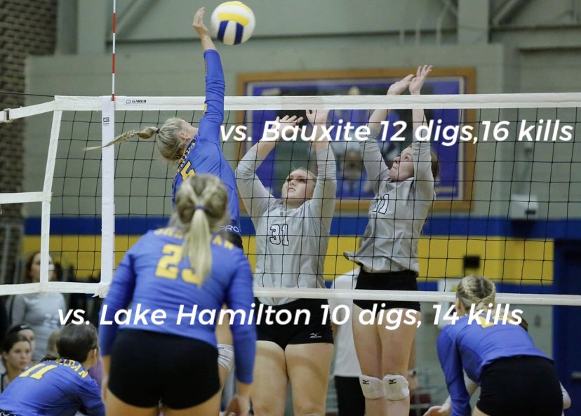 Finishing the week with 2 double-doubles, <a href="/kayden_porter34/">Kayden Porter</a> is a force at the net.