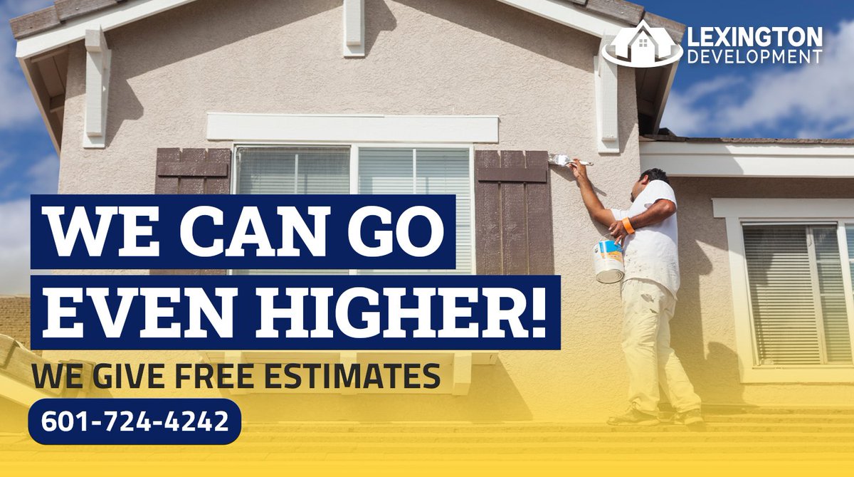 We're physically and mentally up for the hard work of making your exterior good as new with painting.

Call us at 601-724-4242 or visit lexingtondev.com for a free quote.

#Handyman #Service #Mississippi #repair #JacksonMS #renovation #painting #rehab #LexFixIt