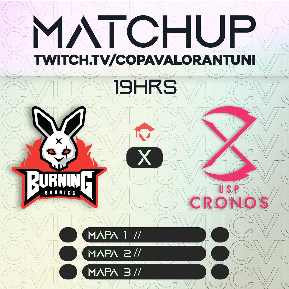 CopaValorantUni's tweet photo. Matchup ao-vivo às 19hrs no https://t.co/jZyDBR51nF
@ufpr_bbn  @uspcronos https://t.co/hIeufLXESC