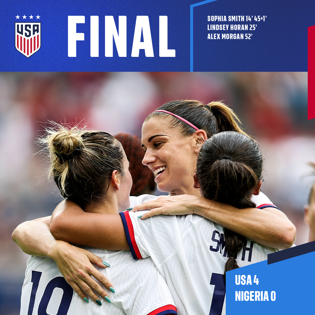 THAT DOES IT!

Final:

🇺🇸 USA 4 - 0 NGA 🇳🇬